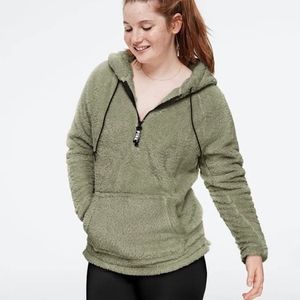 Victoria's Secret PINK Sherpa Hood Sweater Sz L